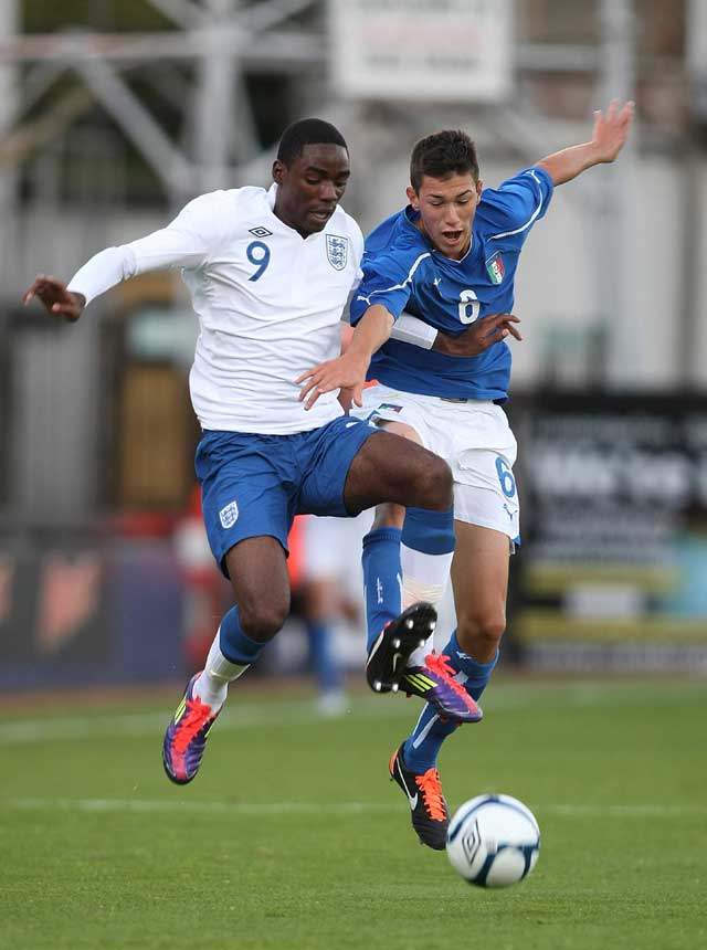 Devante Cole in action against Italy.